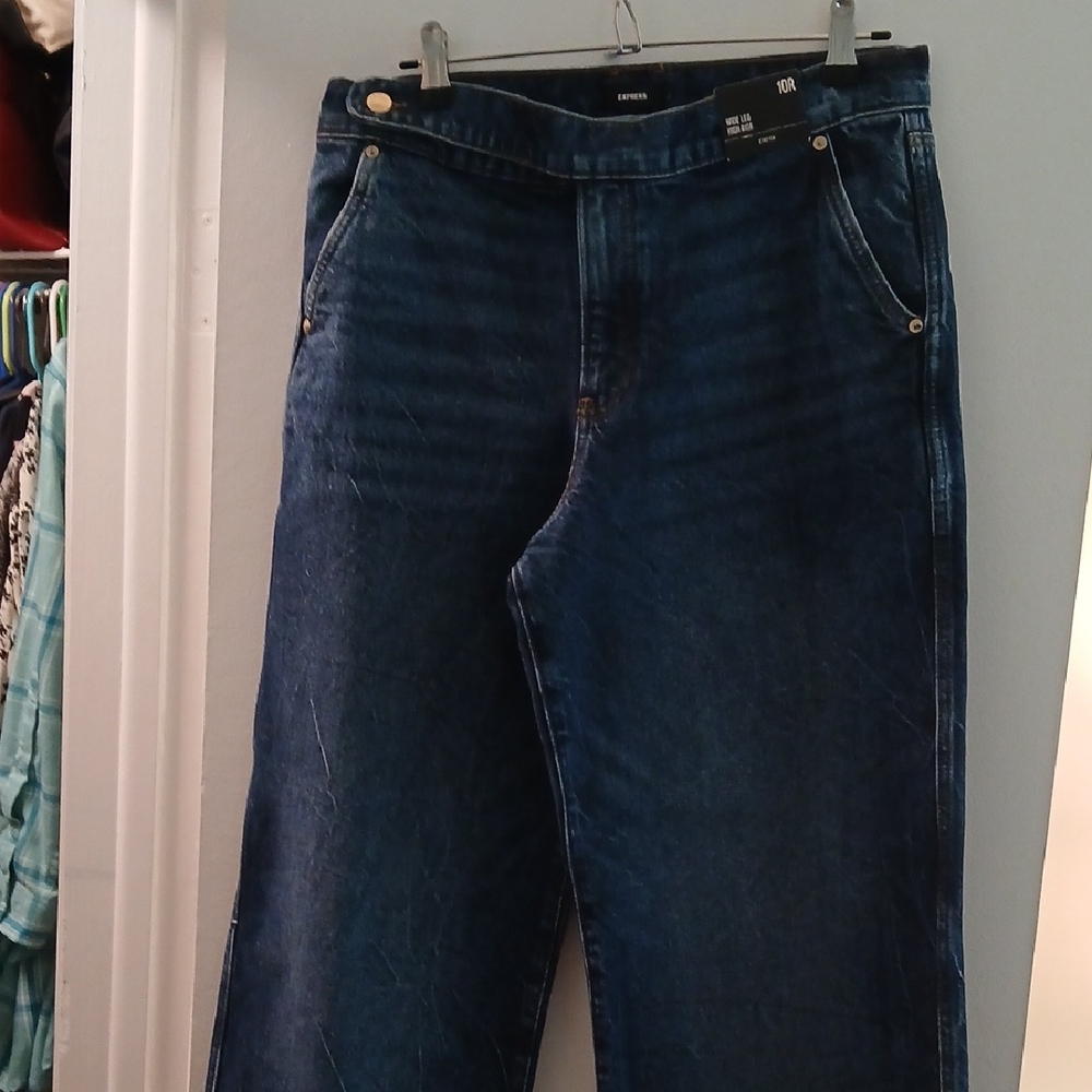 Express Women's Deep Blue Straight Leg Jeans